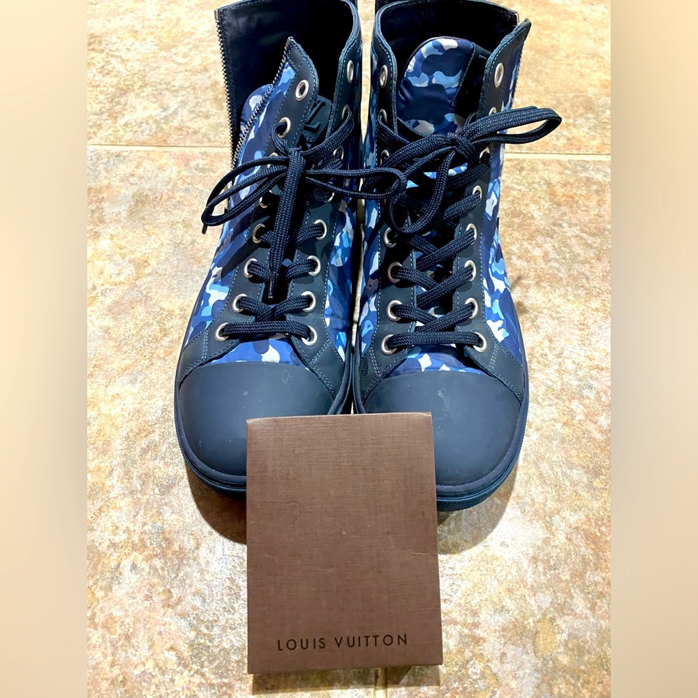 Louis Vuitton Blue Camo Sneaker